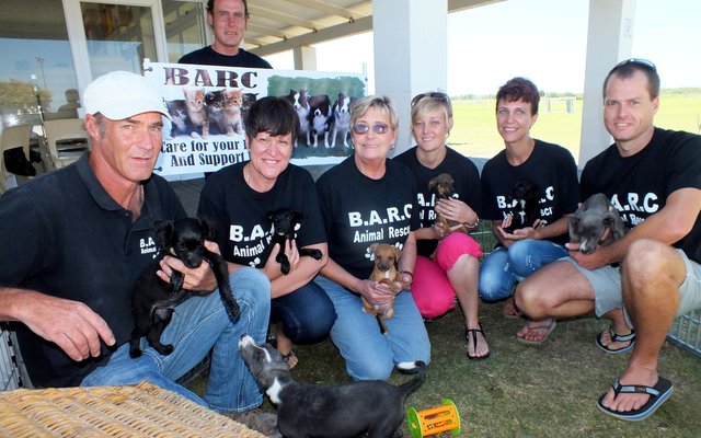 Vlnr is Gavin, RiÃ«tte, Annelie, Elizna, Adri en Deon, met Niel wat agter staan